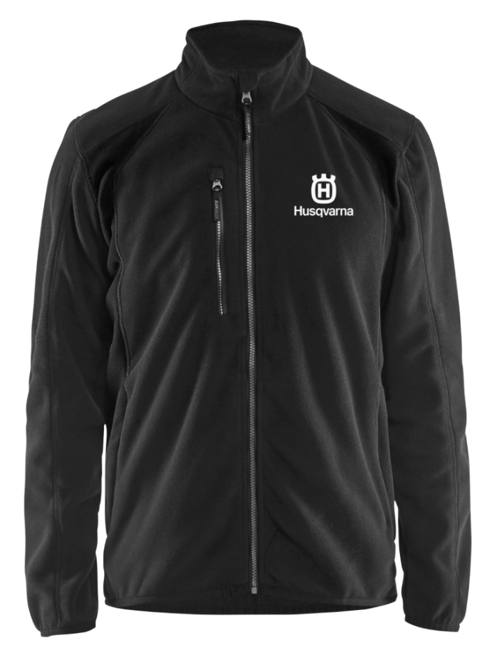 FLEECE JAKKE M M/2 FORLOMMER Sort